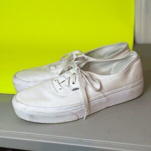 VANS Authentic White Canvas Shoe